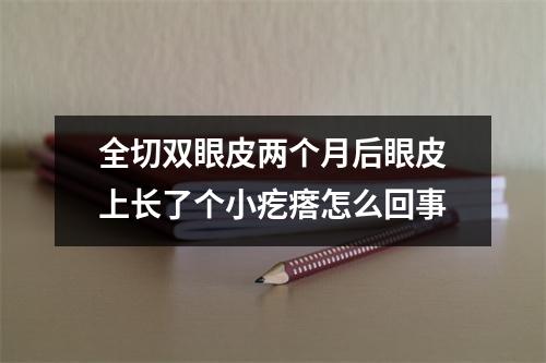 全切双眼皮两个月后眼皮上长了个小疙瘩怎么回事