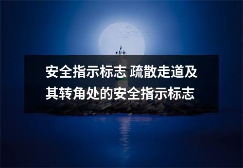 安全指示标志 疏散走道及其转角处的安全指示标志