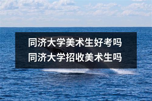 同济大学美术生好考吗 同济大学招收美术生吗