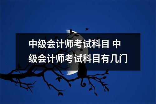 中级会计师考试科目 中级会计师考试科目有几门