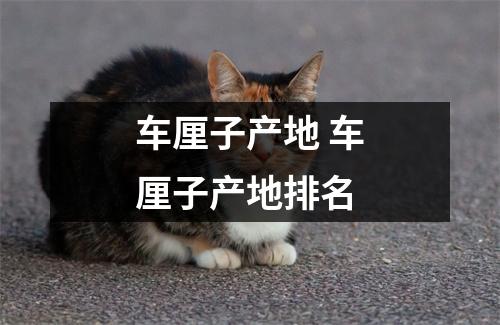 车厘子产地 车厘子产地排名