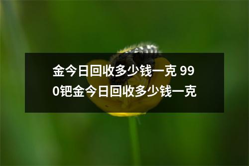 金今日回收多少钱一克 990钯金今日回收多少钱一克