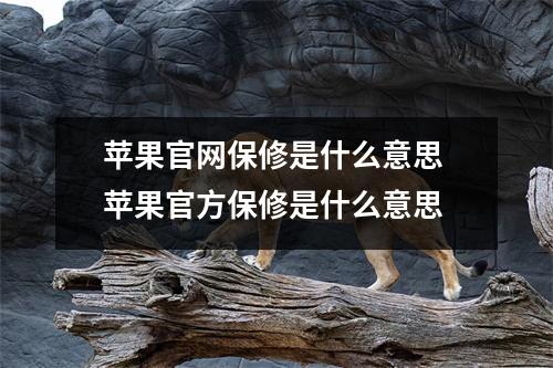 苹果官网保修是什么意思 苹果官方保修是什么意思