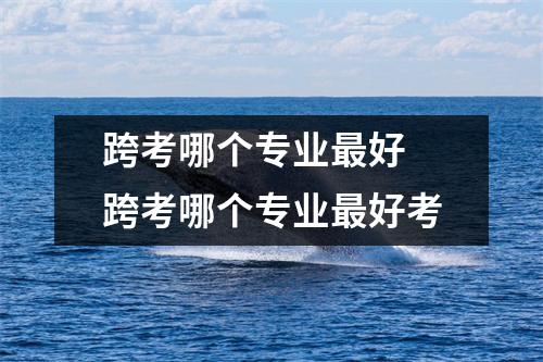 跨考哪个专业最好 跨考哪个专业最好考
