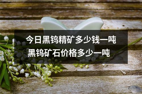 今日黑钨精矿多少钱一吨 黑钨矿石价格多少一吨