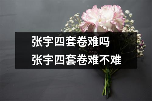 张宇四套卷难吗 张宇四套卷难不难