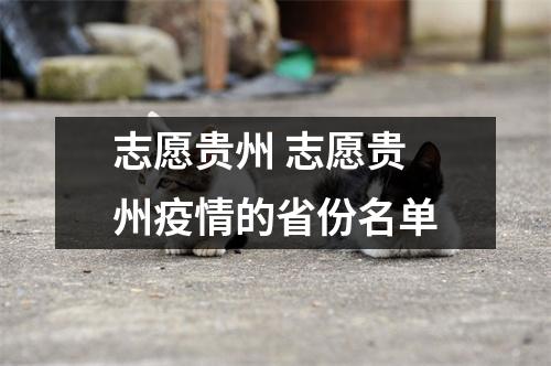 志愿贵州 志愿贵州疫情的省份名单