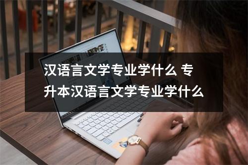 汉语言文学专业学什么 专升本汉语言文学专业学什么