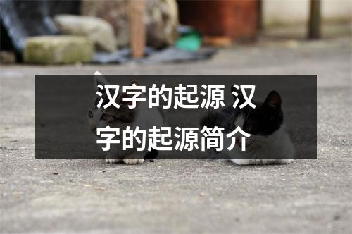 汉字的起源 汉字的起源简介