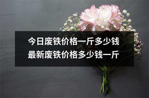 今日废铁价格一斤多少钱 最新废铁价格多少钱一斤