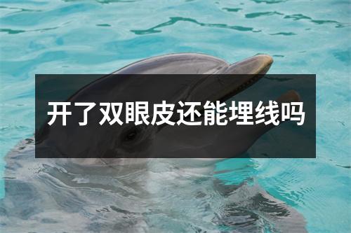 开了双眼皮还能埋线吗