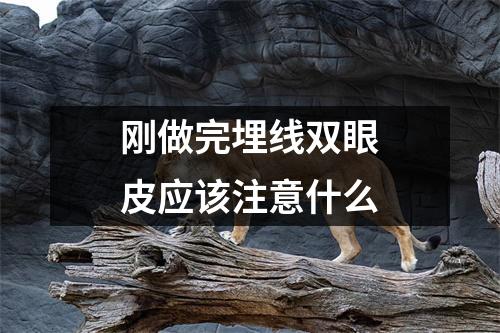 刚做完埋线双眼皮应该注意什么