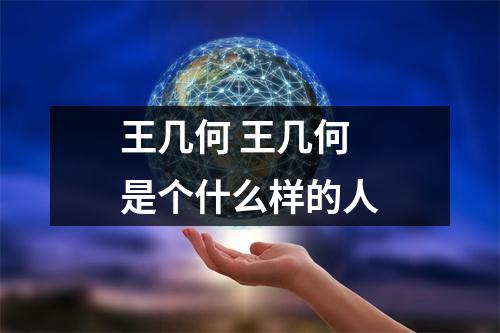 王几何 王几何是个什么样的人 王几何 王几何是个什么样的人