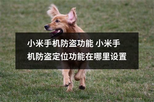 小米手机防盗功能 小米手机防盗定位功能在哪里设置