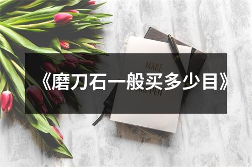 《磨刀石一般买多少目》