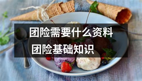 团险需要什么资料 团险基础知识 团险需要什么资料 团险基础知识