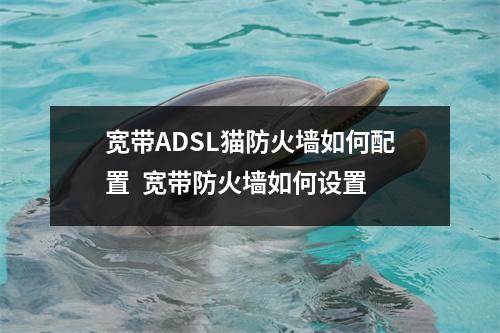 宽带ADSL猫防火墙如何配置  宽带防火墙如何设置