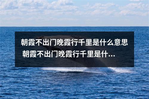 朝霞不出门晚霞行千里是什么意思 朝霞不出门晚霞行千里是什么意思有雨山戴帽