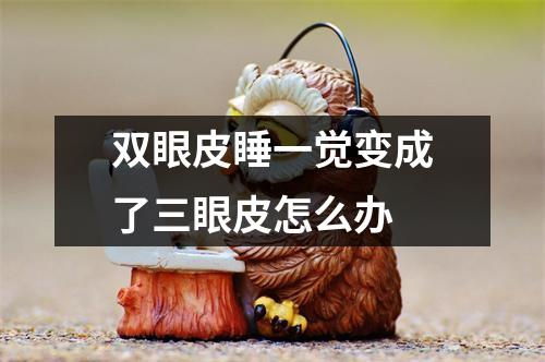 双眼皮睡一觉变成了三眼皮怎么办