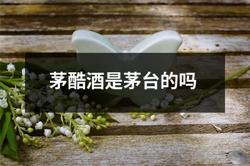 茅酷酒是茅台的吗 茅酷酒是茅台的吗