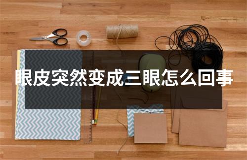 眼皮突然变成三眼怎么回事
