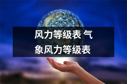风力等级表 气象风力等级表
