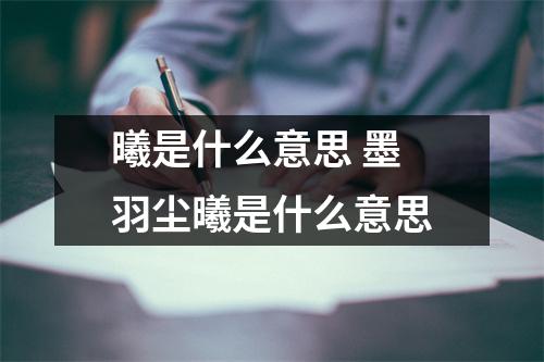 曦是什么意思 墨羽尘曦是什么意思 曦是什么意思 墨羽尘曦是什么意思
