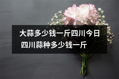 大蒜多少钱一斤四川今日 四川蒜种多少钱一斤