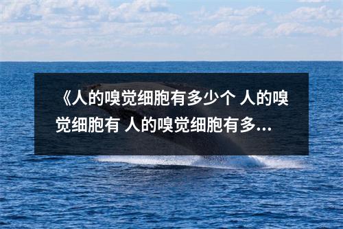《人的嗅觉细胞有多少个 人的嗅觉细胞有 人的嗅觉细胞有多少个 人的嗅觉细胞有》