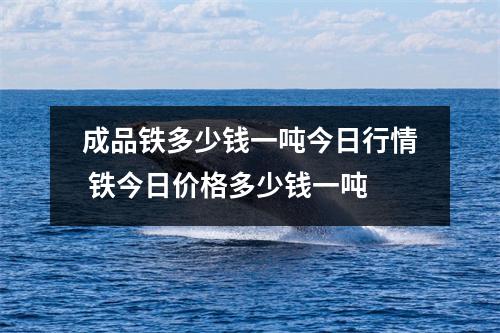 成品铁多少钱一吨今日行情 铁今日价格多少钱一吨