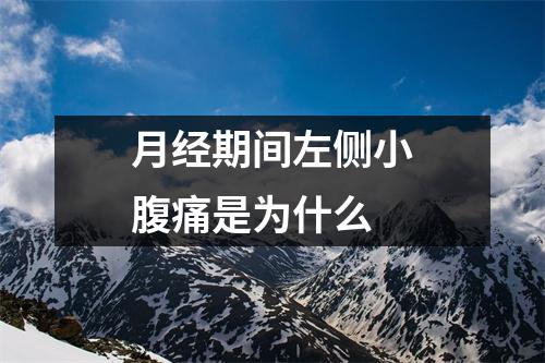 月经期间左侧小腹痛是为什么