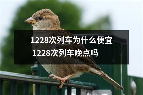 1228次列车为什么便宜 1228次列车晚点吗