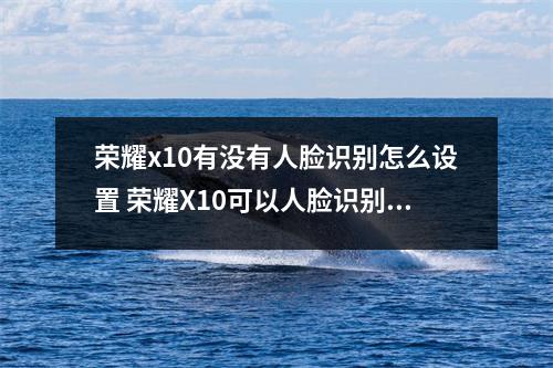 荣耀x10有没有人脸识别怎么设置 荣耀X10可以人脸识别吗