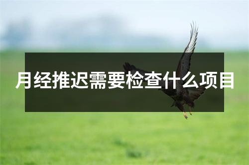 月经推迟需要检查什么项目