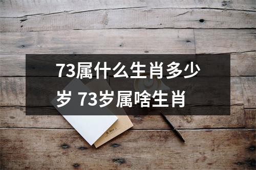73属什么生肖多少岁 73岁属啥生肖