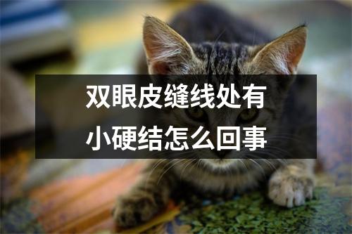 双眼皮缝线处有小硬结怎么回事