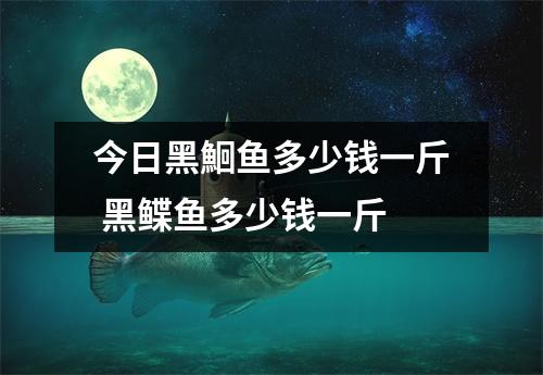 今日黑鮰鱼多少钱一斤 黑鲽鱼多少钱一斤