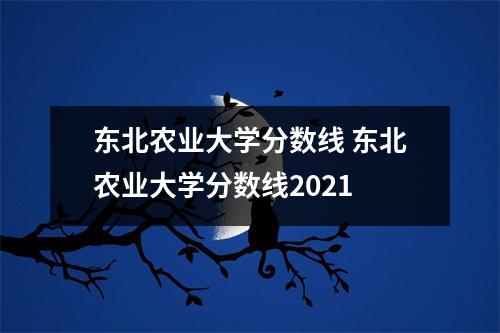 东北农业大学分数线 东北农业大学分数线2021 东北农业大学分数线 东北农业大学分数线2021
