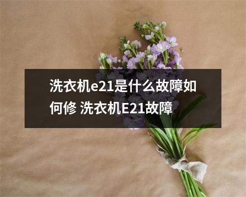 洗衣机e21是什么故障如何修 洗衣机E21故障 洗衣机e21是什么故障如何修 洗衣机E21故障