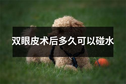 双眼皮术后多久可以碰水