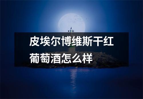 皮埃尔博维斯干红葡萄酒怎么样