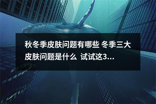 秋冬季皮肤问题有哪些 冬季三大皮肤问题是什么  试试这3个方法 你的皮肤会更好