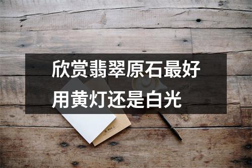 欣赏翡翠原石最好用黄灯还是白光