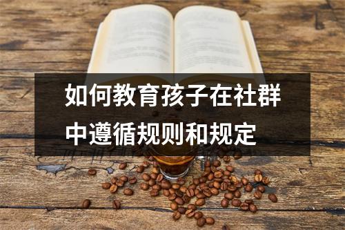 如何教育孩子在社群中遵循规则和规定
