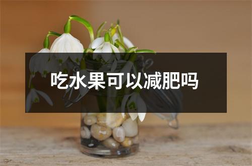吃水果可以减肥吗