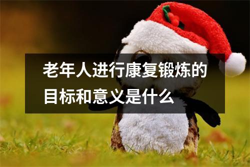 老年人进行康复锻炼的目标和意义是什么
