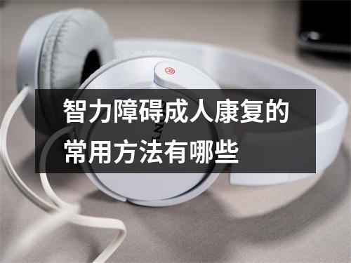 智力障碍成人康复的常用方法有哪些