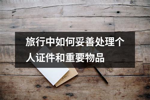 旅行中如何妥善处理个人证件和重要物品 