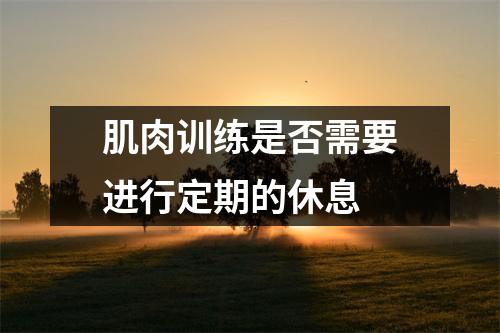 肌肉训练是否需要进行定期的休息