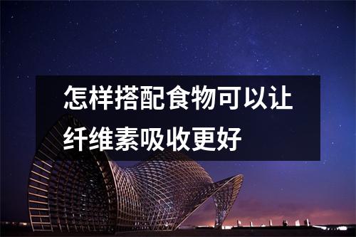 怎样搭配食物可以让纤维素吸收更好